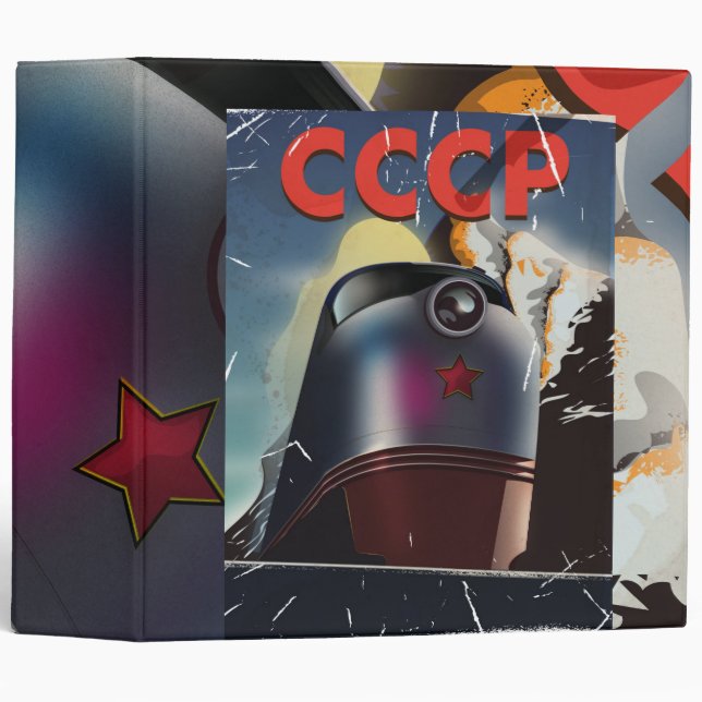 CCCP Retro vintage Soviet train Poster Binder (Front/Spine)