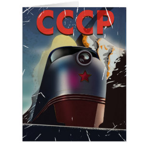 CCCP Retro vintage Soviétique train Poster