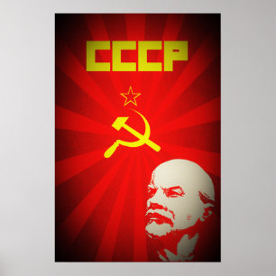 cccp soviet union communist red lenin russia propa poster
