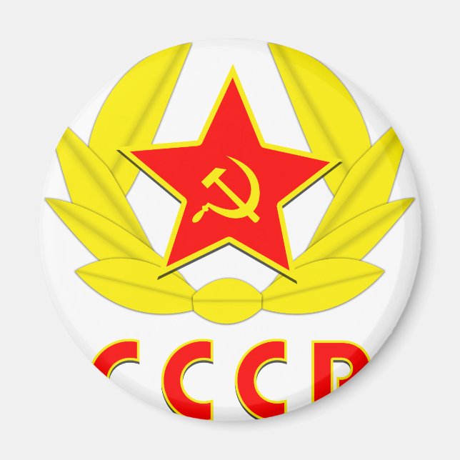 cccp ussr hammer and sickle emblem magnet (Front)