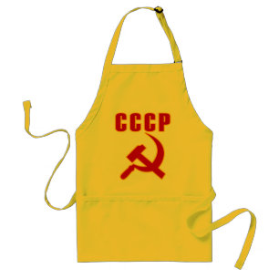 cccp ussr hammer and sickle standard apron