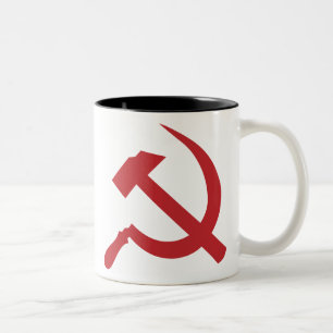 cccp ussr hammer and sickle Two-Tone coffee mug