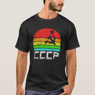CCCP USSR Retro Vintage Hammer And Sickle Star T S T-Shirt