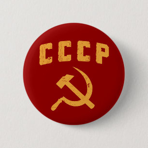 cccp vintage russian ussr hammer and sickle 2 inch round button