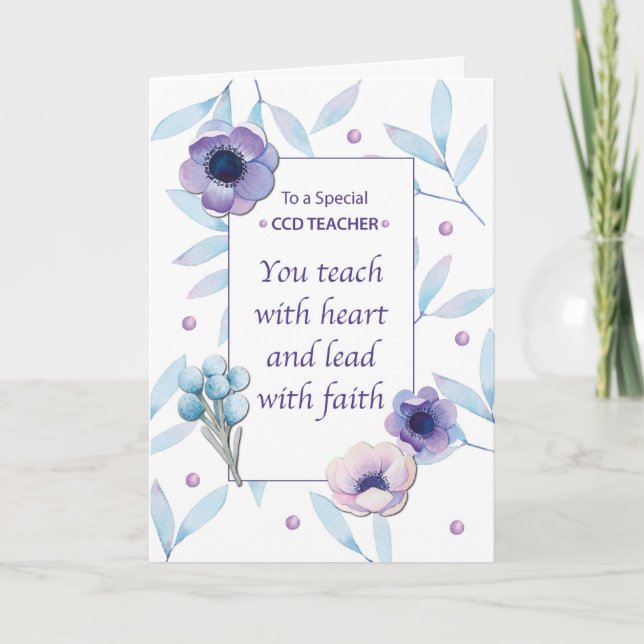 CCD Teacher Thanks Teacher Appreciation Day Card (Front)