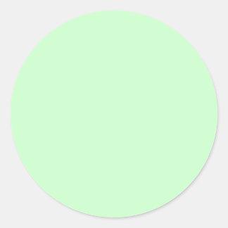 #CCFFCC Hex Code Web Colour Light Mint Green Classic Round Sticker