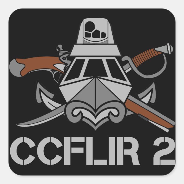 CCFLIR 2 Zap (Sticker), 3" X 3", Sheet of 6 Square Sticker (Front)