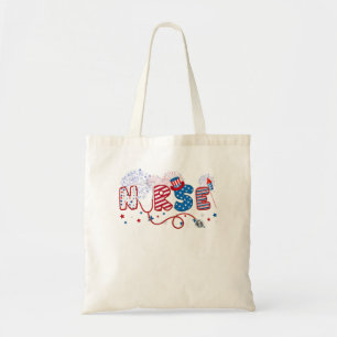 CCRN Critical Care Registered Nurse USA Flag Tote Bag