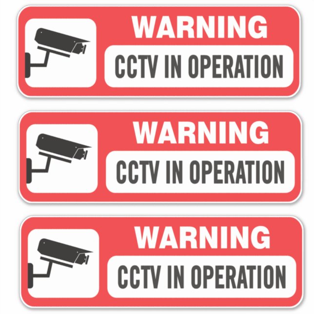 CCTV In Operation Video Surveillance Sticker (Front)
