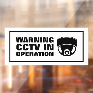 CCTV in Operation Window Cling