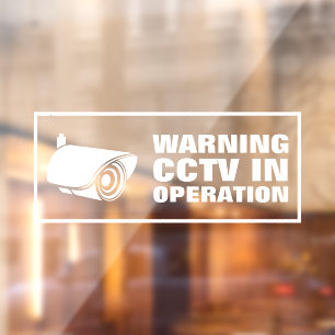 CCTV in Operation Window Cling