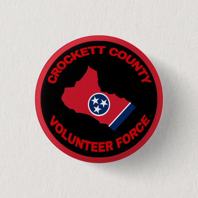 CCVF Enlisted Beret Pin. 1 Inch Round Button (Front)