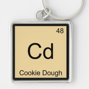Cd - Cookie Dough Chemistry Element Symbol T-Shirt Keychain