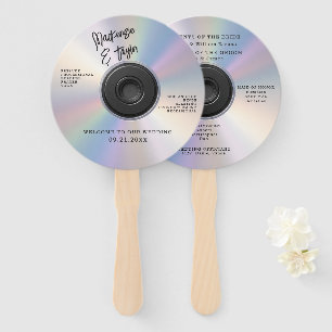 CD Themed Novelty Music Wedding Hand Fan