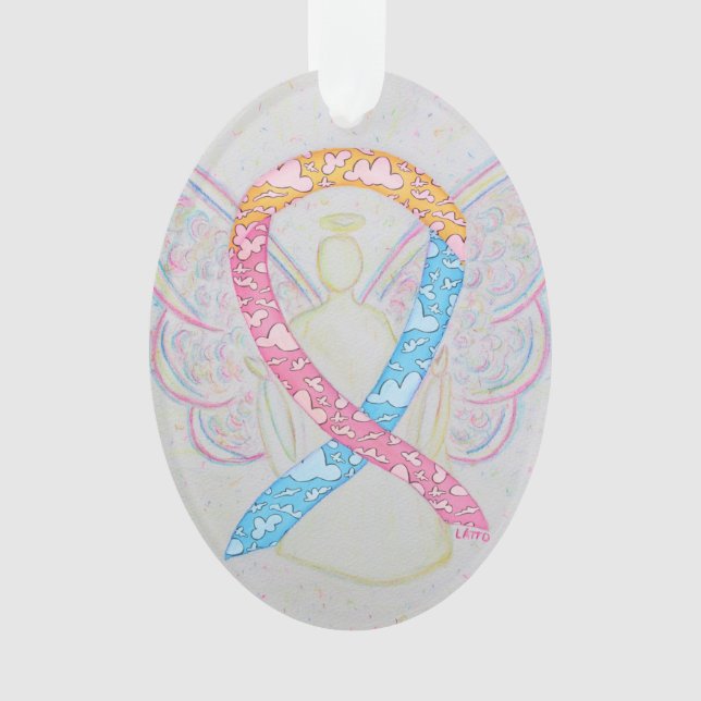 CDH Awareness Ribbon Angel Ornament (Front)