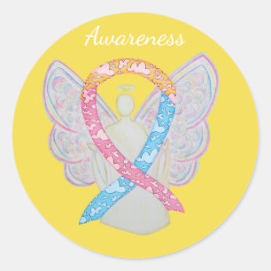CDH Awareness Ribbon Cherub Angel Decal Stickers