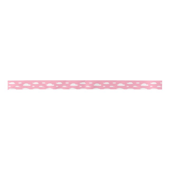 CDH Awareness Ribbon Pink Clouds Satin Ribbon (Front)