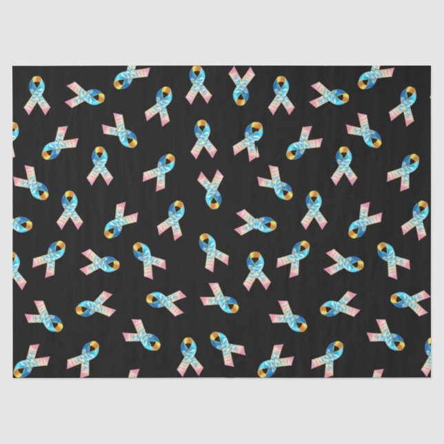 CDHARAB- (1) CDH Awareness Ribbon Tissue Paper (Front)
