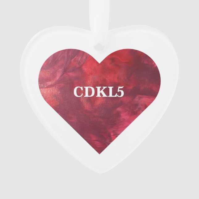 CDKL5 ORNEMENT DE COEUR PERSONNALISABLE (devant)