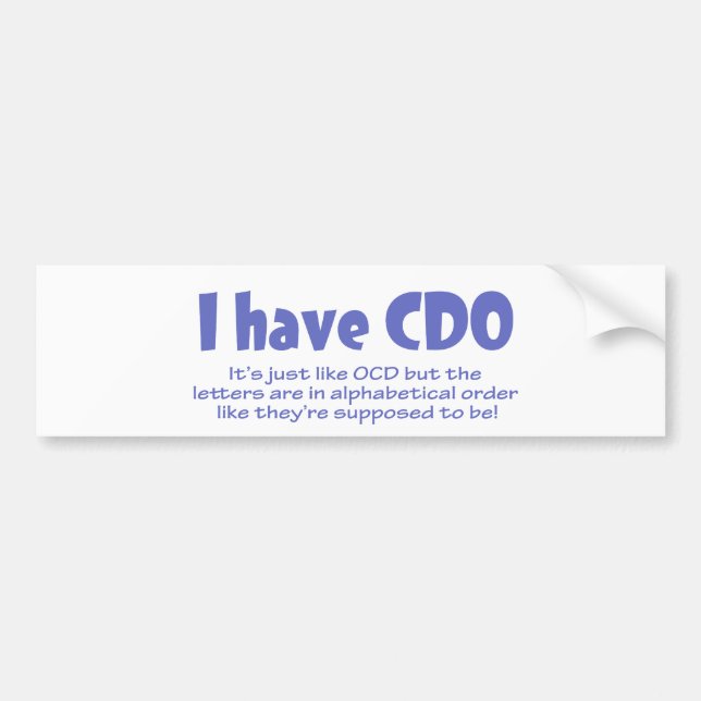 CDO BUMPER STICKER (Front)