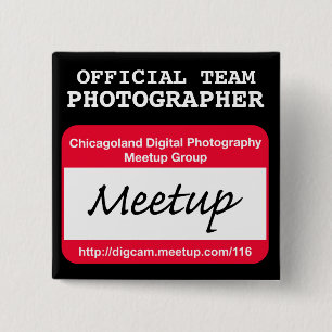 CDP Photographer badge - black 2 Inch Square Button