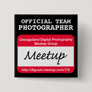 CDP  Photographer badge - black 2 Inch Square Button