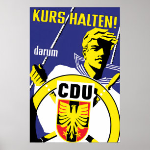 CDU Election Poster 1950s Hold the direction!