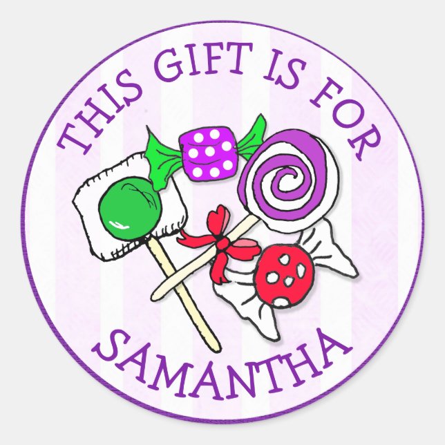 Ce cadeau est pour (Ajouter un nom) étiquette cade (Devant)