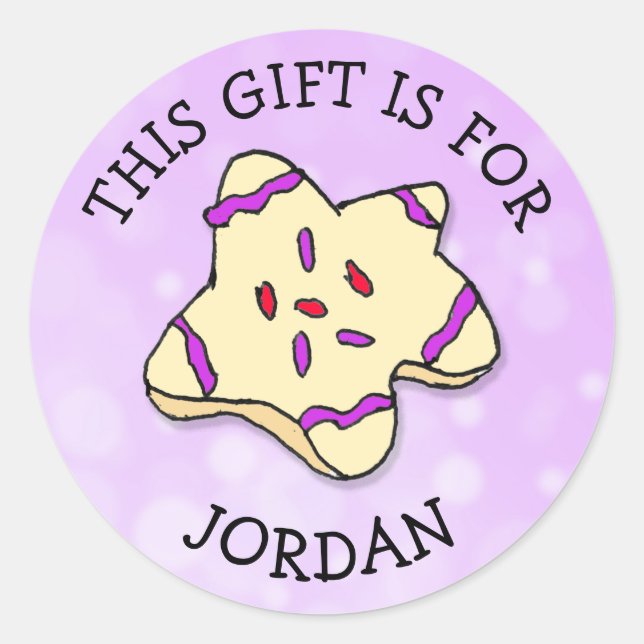 Ce cadeau est pour (Ajouter un nom) étiquette cade (Devant)