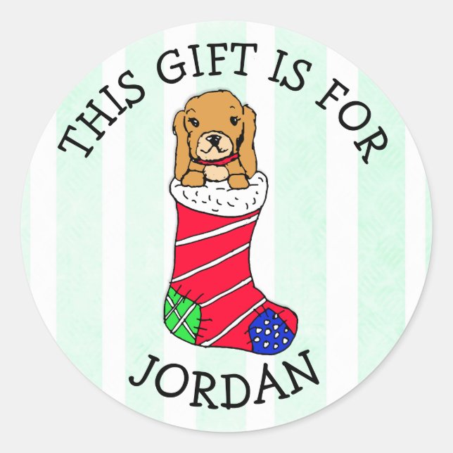 Ce cadeau est pour (Ajouter un nom) étiquette cade (Devant)