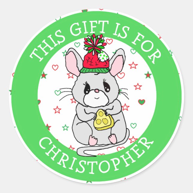 Ce cadeau est pour Noël étiquette cadeau (Devant)