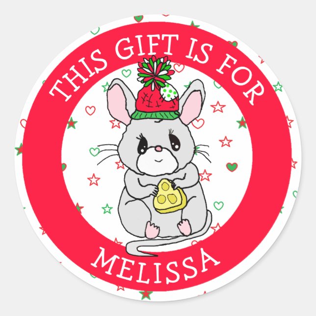 Ce cadeau est pour Noël étiquette cadeau (Devant)