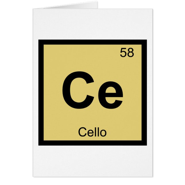 Ce - Chimie de musique Cello Symbole de table péri (Devant)