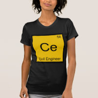 Ce - Civil Engineer Chemistry Element Symbol Tee