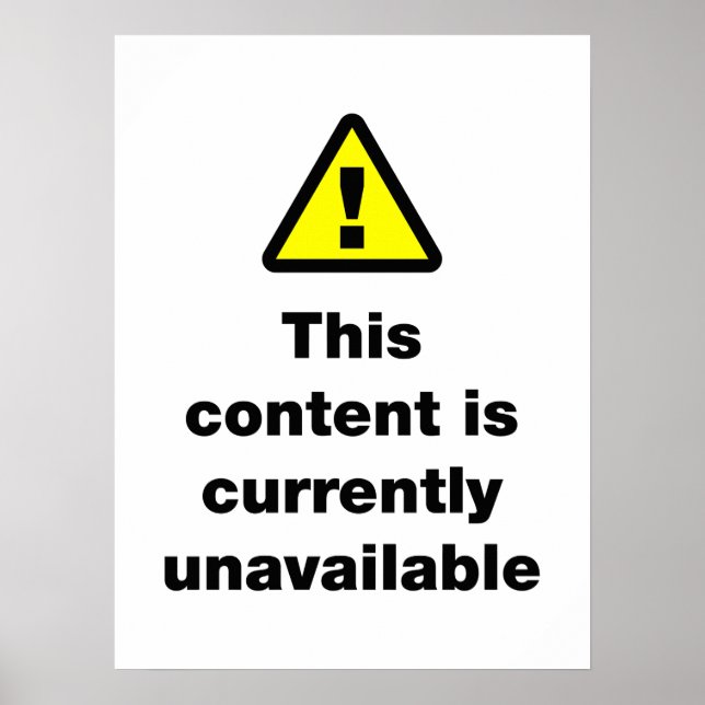 ⚠ Ce Contenu Est Actuellement Indisponible Poster (Devant)