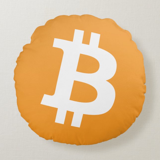 Ce coussin de logo de bitcoin est intéressant et (Devant)