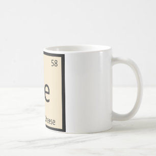 Ce - Cream Cheese Chemistry Periodic Table Symbol Coffee Mug