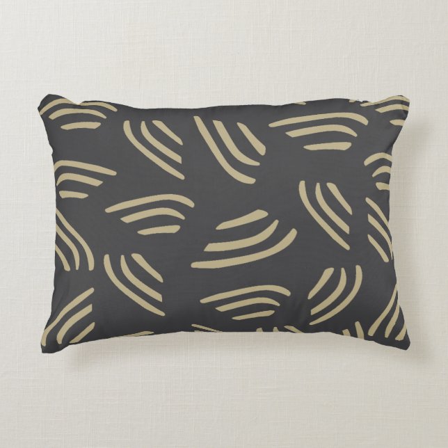 Ce Gris Avec Des Fléchettes Neutres Coussin Accent (Devant)