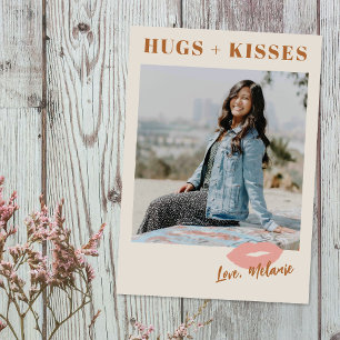 Ce Kiss Script Saint Valentin Carte photo - Peach