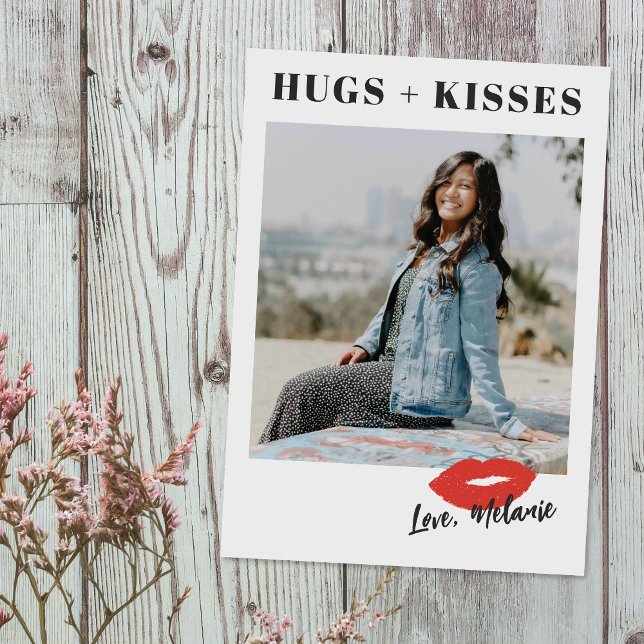 Ce Kiss Script Saint Valentin Carte photo - Rouge (Créateur téléchargé)