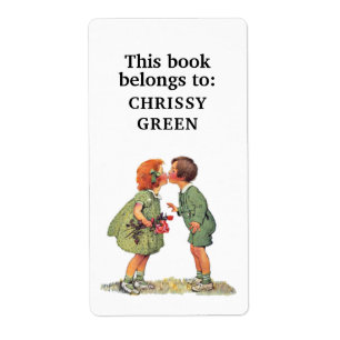 Ce livre appartient à Bookplate Vintage Kids