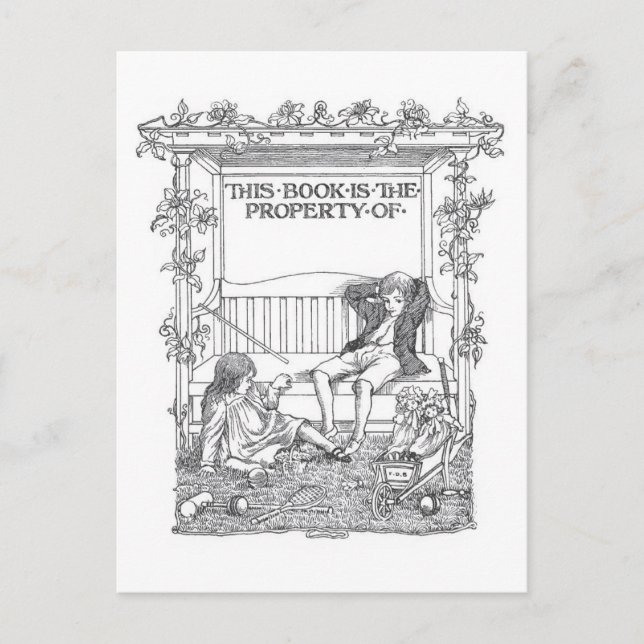 "Ce livre appartient à" Carte postale de marque-pa (Devant)