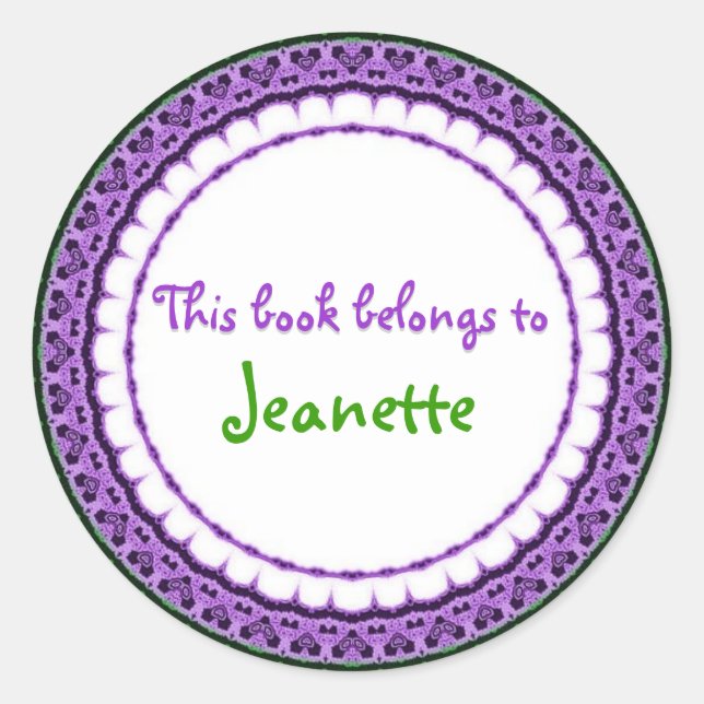 CE LIVRE APPARTIENT À... des autocollants (Devant)