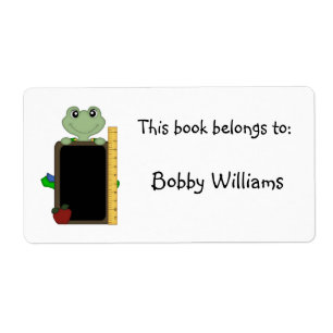 Ce livre appartient à :-Frog/Personnaliser le nom
