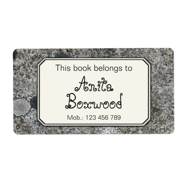 Ce Livre Appartient À La Texture Rock De Nom Perso (Devant)