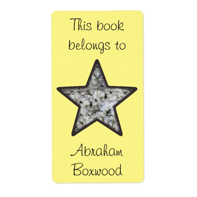 Ce Livre Appartient À Nom Personnalisé Rock Textur (Devant)