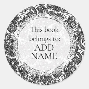 Ce Livre Appartient À Nom Plate Sticker Étiquette