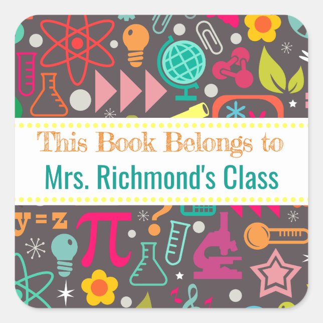 Ce livre appartient au Étiquette Grey Math et la s (Devant)