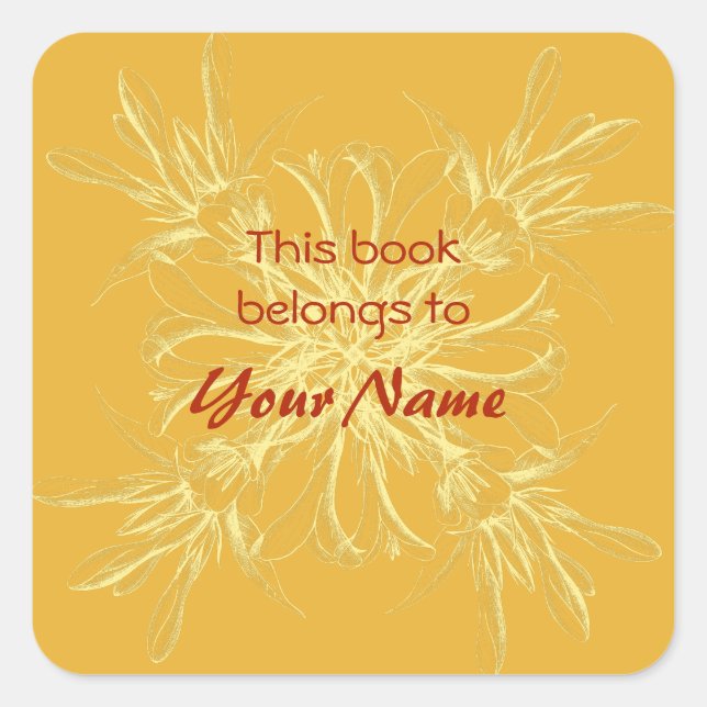 Ce Livre Appartient Aux Stickers Fleurs (Devant)