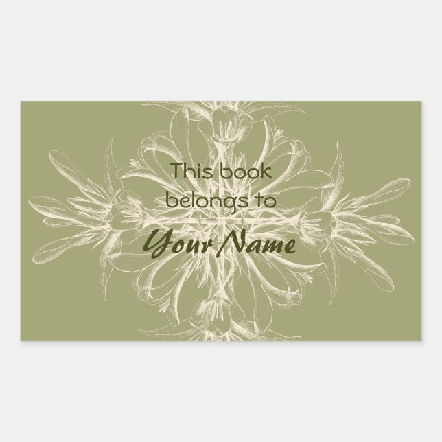 Ce Livre Appartient Aux Stickers Fleurs (Devant)